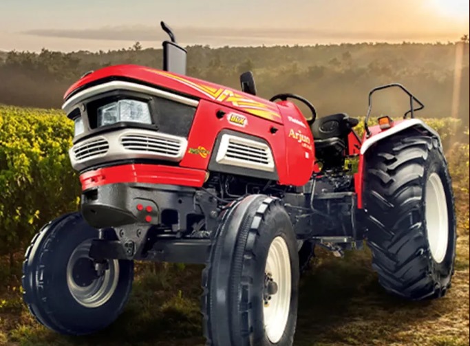 Mahindra Arjun tractor with front loader in a field